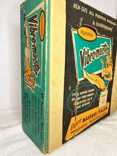 Vintage Vibro-Master Red Massage Pillow w/Box 1958 (Working) - Picture 2 of 8