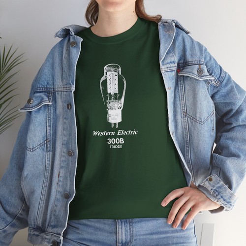 Western Electric 300B Vacuum Tube T-Shirt - Vintage Audiophile Valve 12+ Colors! - Picture 103 of 153