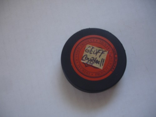 Vintage Geoff Courtnall signierte signierte Hockey Puck Sammelkarte ANGEBOT MACHEN! - Bild 2 von 5