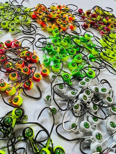 1/32 1/16 1/8oz Crappie Jigköpfe Angeln Sichel Haken Crappie-Panfish-Forelle🌟 - Bild 28 von 44