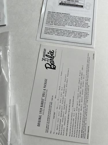 Vintage Barbie 35th Anniversary Doll 1993 STAND & BOOKLET ONLY, Mattel, - Bild 5 von 5