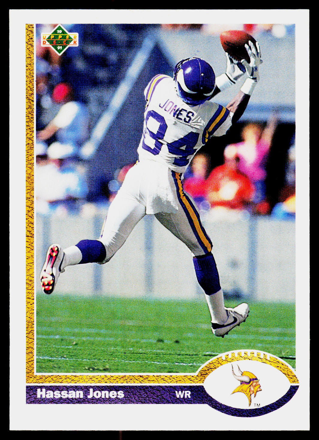 Hassan Jones, 1991 Upper Deck, #64, Minnesota Vikings,