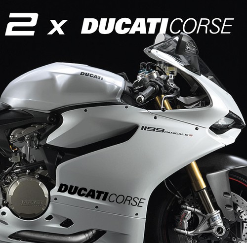 2 x Calcomanías de vinilo carenado lateral DUCATI CORSE 899 1299 1199 Panigale S R - Imagen 3 de 3