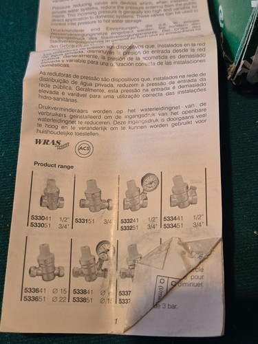 NEW IN BOX! CALEFFI 3/4" PRESSURE REDUCING VALVE 533451 - Picture 5 of 5