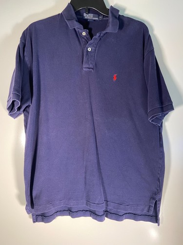 Polo Ralph Lauren Para Hombres XL Informal Cuello Manga Corta Camisa De Colección Azul Marino - Imagen 1 de 5