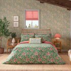 Morris & Co Honeysuckle Evergreen & Coral Duvet Cover Set, Super King