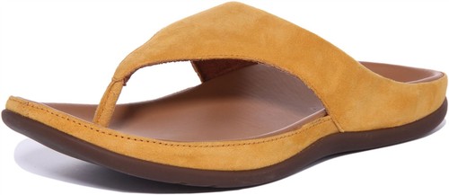 Strive Maui Womens Toe Post Lightweight Leather Sandal In Yellow Size US 5 - 11 - Bild 6 von 12