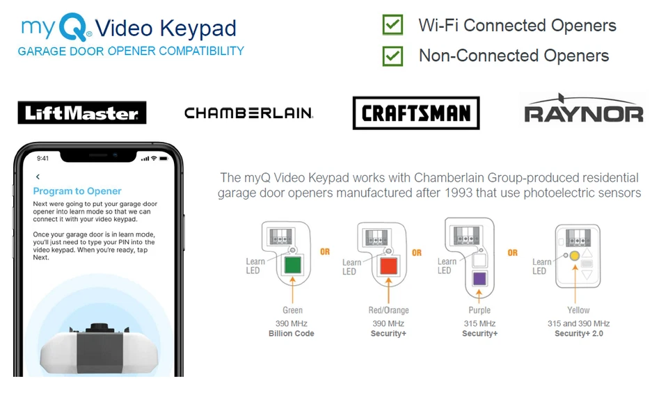 Liftmaster VKP1-LM MyQ Video Keypad with Camera, WiFi, and Smartphone Control - Image 2 of 4