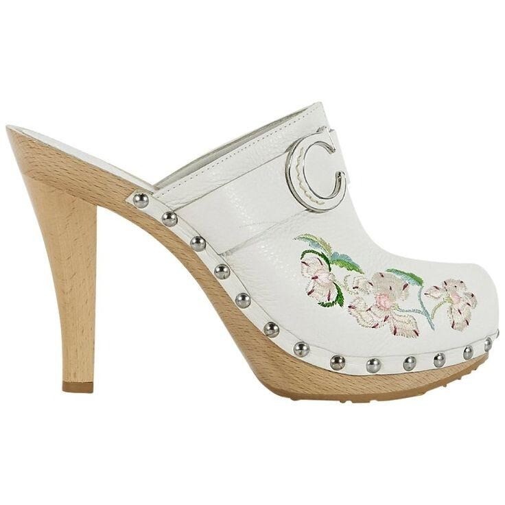 Rare Vintage DIOR by John Galliano White Embroidered Floral