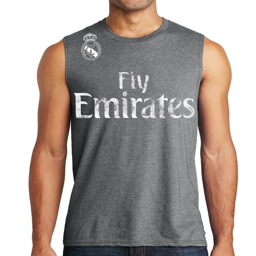 Fly Emirates Fifa Single Logo Soccer Cotton Jersey Adult Sleeveless Muscle Shirt - Picture 4 of 11