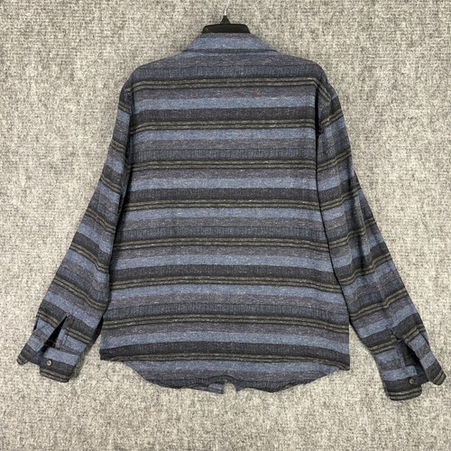 Camicia Lucky Brand uomo L blu board shirt Southwestern flanella tasche vintage - Foto 6 di 9
