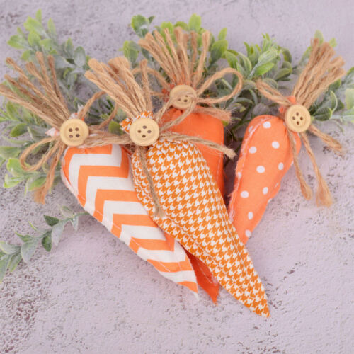 4x Easter Carrot Stuffed Cute Artificial Stuffed Easter Fabric Carrot Toys Decor - Picture 4 of 14