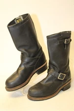 Chippewa Womens Size 6 M USA Made Black Leather Safety Hard Toe Work Boots 27863