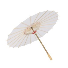 Classic White Color DIY Paper Umbrella Parasol Wedding Bridal Party Decor Photo