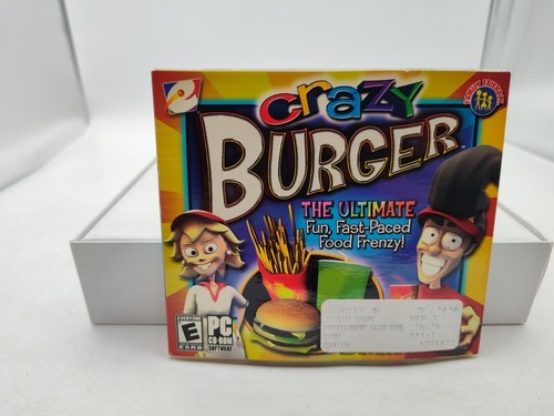 PC Game-CRAZY BURGER - Fast-Paced Food Frenzy - CD-Rom Windows Vista/XP/2000/ME