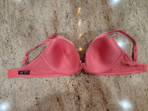 New NATORI 730023 Damask Pink Feathers Contour Plunge Bra size 36G  - Picture 4 of 6