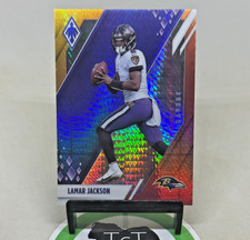 2021 Panini Phoenix NFL Fire Burst Parallel 7 Lamar Jackson Baltimore Ravens