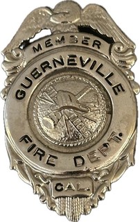 VINTAGE OBSOLETE CALIFORNIA CA GUERNEVILLE FIRE DEPT MEMBER SONOMA COUNTY #FDD