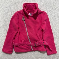 Kids Hello Kitty Pink Moto Jacket Belted Sparkle Zipper Size 3T