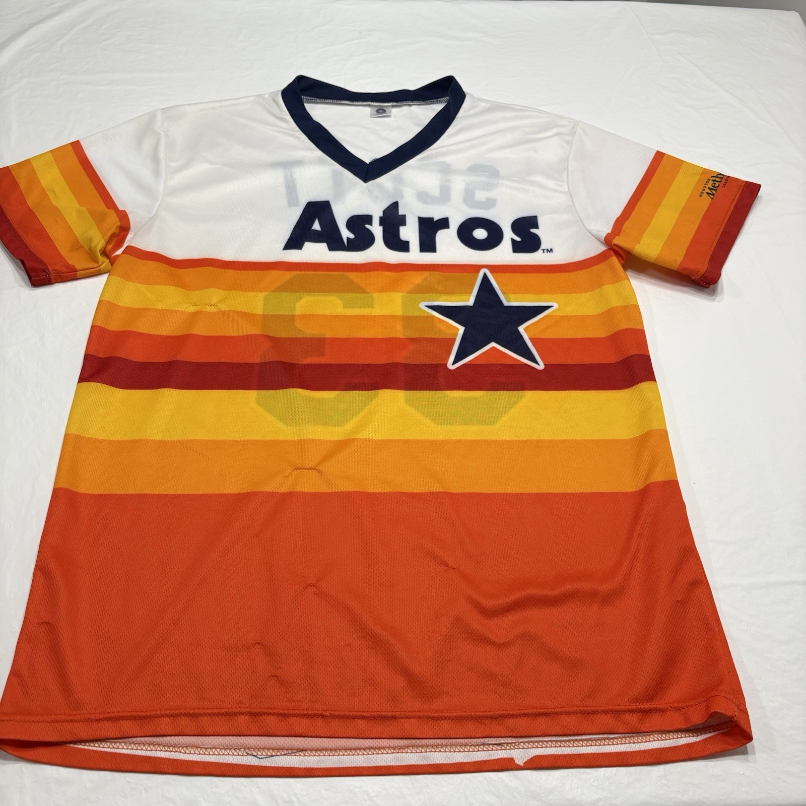 Mike Scott #33 Houston Astros Rainbow Jersey Mens XL Stadium Promo Giveaway