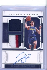 2023-24 PANINI NATIONAL TREASURES JULIAN STRAWTHER #RMD-JST DUAL PATCH AUTO #/99