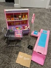 Vintage 1992 Barbie Supermarket For Parts Incomplete Magazines Paper Bags Food