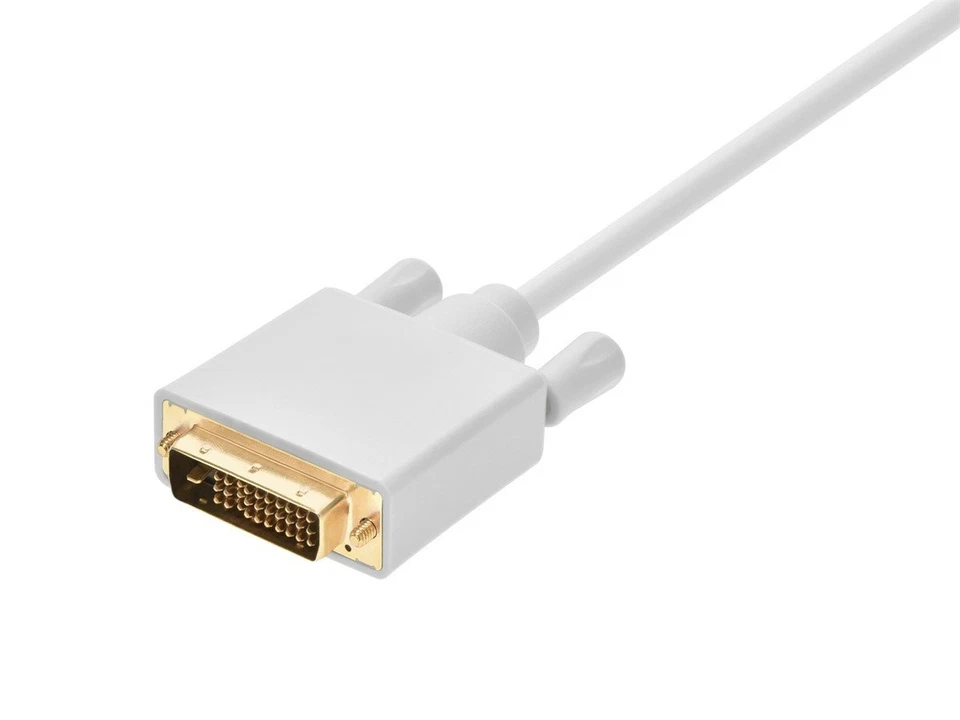 Monoprice 6ft 32AWG Mini DisplayPort to DVI Cable, White - Image 2 of 4