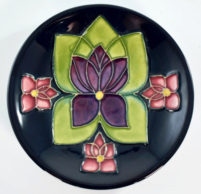MOORCROFT VIOLET PIN DISH 1998 SALLY TUFFIN