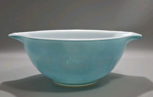 Vintage Pyrex 442 Amish Butterprint Lady On Left Türkis Cinderella Rührschüssel - Bild 16 von 20