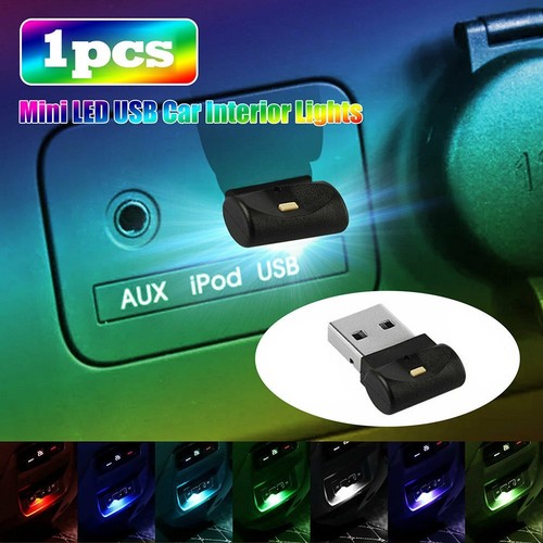 1x Mini USB RGB LED Voiture Intérieur Lumière Tactile Néon Atmosphère Ambiance - Zdjęcie 3 z 22