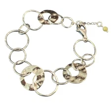 Silpada Hammered Circle Link Bracelet