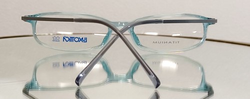 LUXOTTICA 1802 L1006 Eyeglasses TRANSPARENT GREEN New Plastic Titanium 49-15-135 - Picture 6 of 13