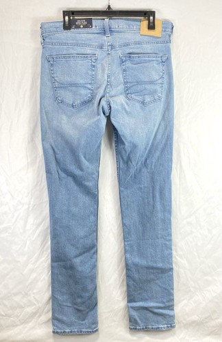 NWT Hollister Mens Blue Epic Flex Ultra Low Rise Slim Straight Leg Jeans Size 32 - Picture 2 of 6