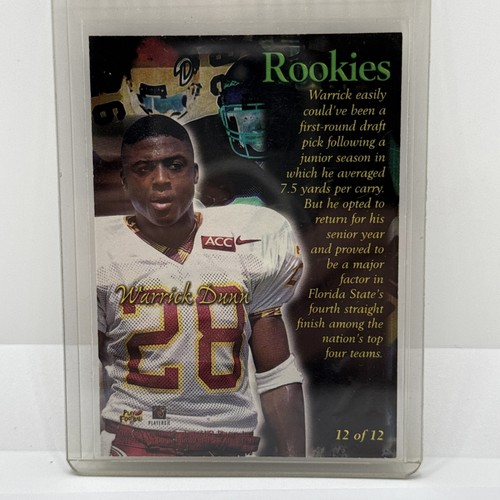 1997 Fleer Ultra Warrick Dunn #12 of 12 Rookie Bucs - Bild 2 von 2