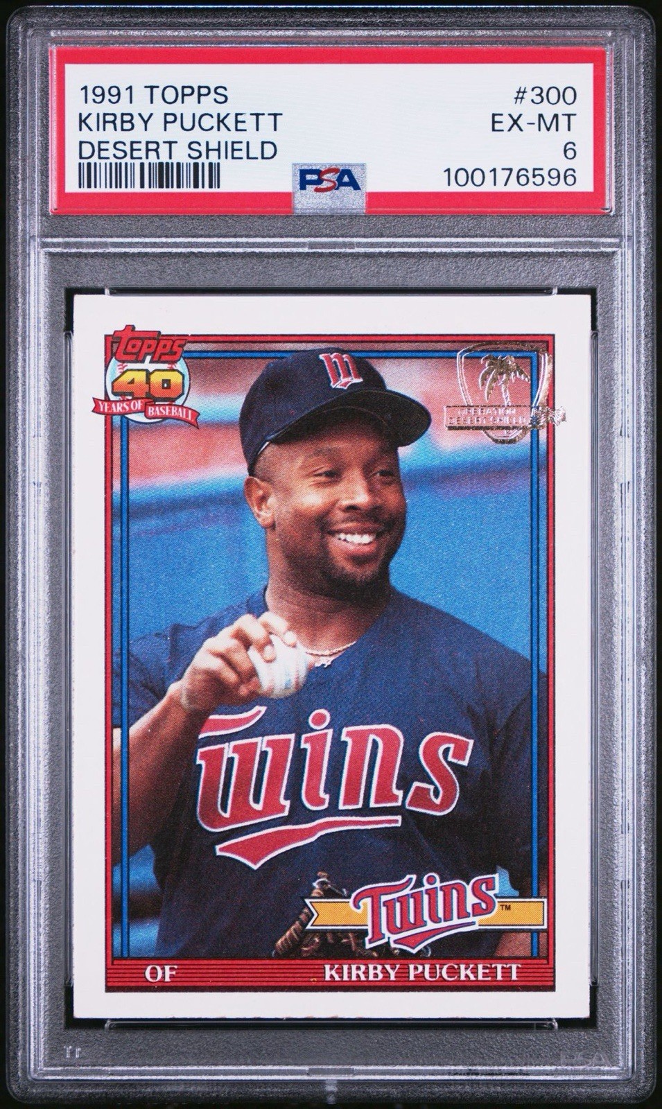 1991 Topps - Kirby Puckett #300 Operation Desert Shield