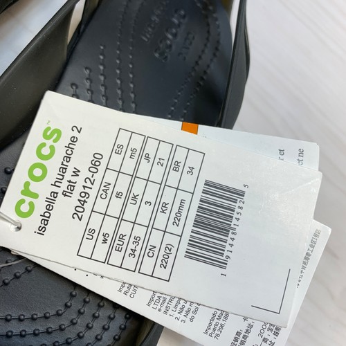 Zapatos planos de ballet Crocs Isabella Huarache 2 de gelatina plana para mujer talla 5 - Imagen 7 de 10