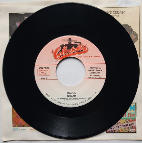 CREAM - CROSSROADS / BADGE 7" SINGLE 45 RPM 1992 (COLLECTABLES) COL 4825 STEREO - Picture 6 of 12