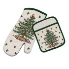 - 2pc Kitchen Set, Matching Oven Mitt & Pot Holder, Holiday Home Decor (Chris...