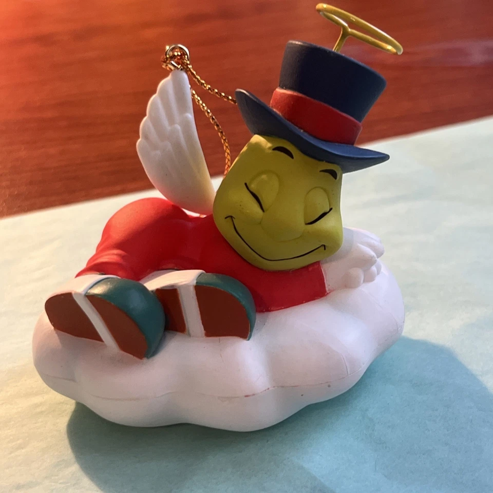 Disney Christmas Ornament Jiminy Angel Wings Boxed Christmas magic GROLIER VTG - Image 2 of 2