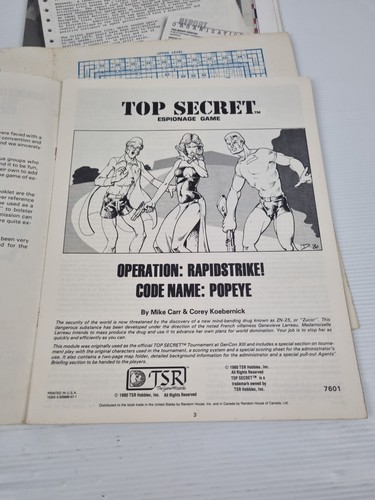 80s TSR Top Secret Operation Rapidstrike & Orient Express Espionage Game RPG - Picture 6 of 18