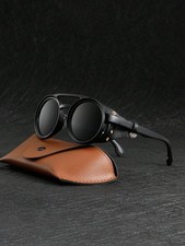 Windproof Steampunk Round Glasses   Vintage Unisex Fashion for Cycling  Riding