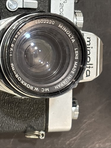 Minolta SR 505 SRT 202 analoge Spiegelreflexkamera + MC W. Rokkor -HG 2.8 f= 35mm Objektiv - Bild 4 von 6