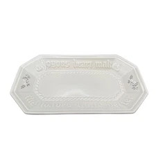 Pfaltzgraff USA Stoneware Bread Tray Dish A Joyous Heart Makes The Loaves 528