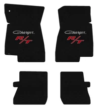 Lloyd Velourtex Mat Set for '71 Charger w/Silver on Black Charger w/Red on Black