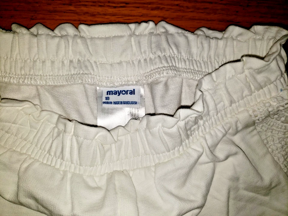 NWOT! Mayoral Girls white Shorts Preppy Summer size 10 - Image 2 of 3