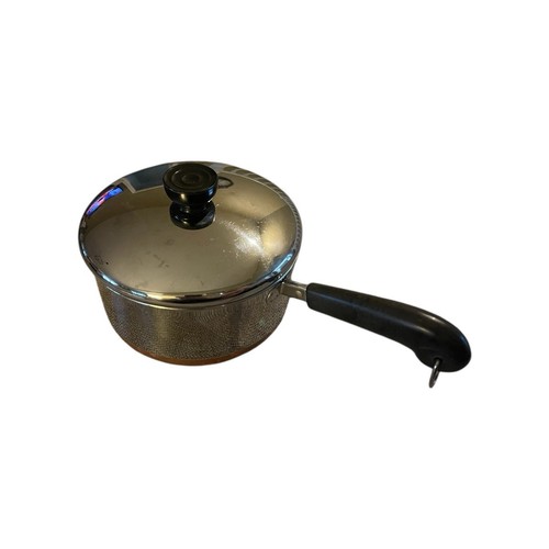 Juego de 5 piezas con fondo de cobre Revere Ware 1801 2 cuartos de galón, 3 cuartos y 4,5 cuartos de galón con 2 tapas - Imagen 8 de 9