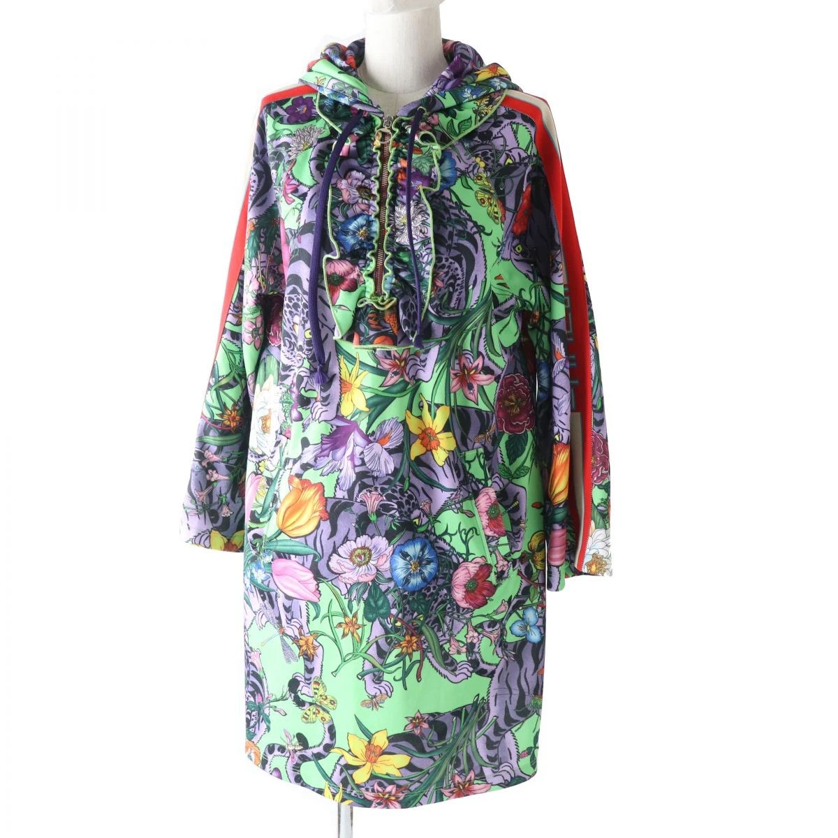 Robe à capuche femme GUCCI état fabrication italienne 502304 imprimé floral