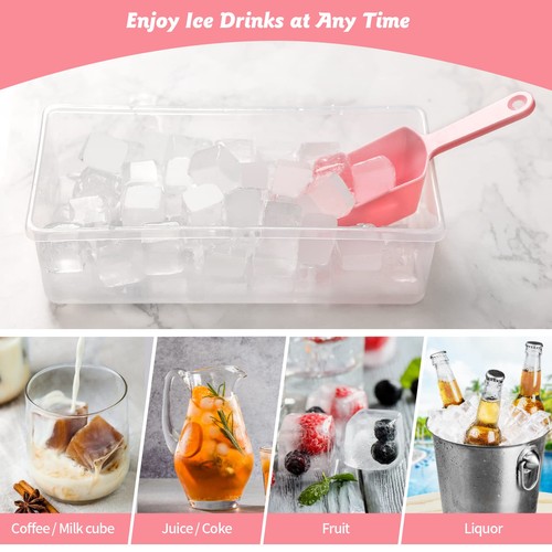 Food-grade Silicone Ice Cube Tray with Lid and Storage Bin for Freezer, Easy-... - Picture 4 of 7