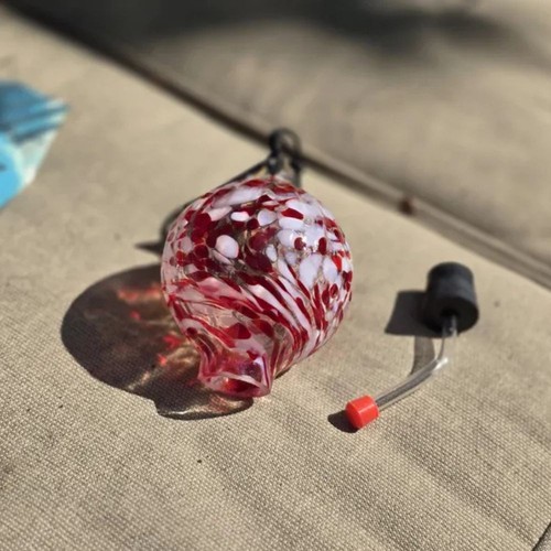 Mundgeblasenes Glas Kolibri Futterhaus hängend Haus und Outdoor Garten Deko Geschenk - Bild 2 von 2