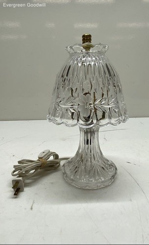 Crystal Electric Table Lamp UNTESTED UNBRANDED